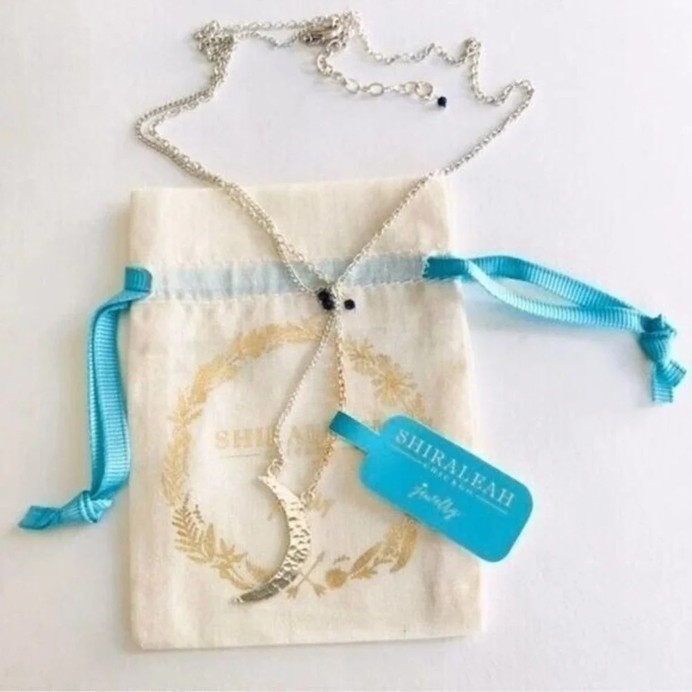 NWT SHIRALEAH Moon Lariat Necklace ANTHROPOLOGIE Celestial‎